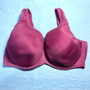 Wacoal 40DD Lightweight Underwire Bra Pink Demi / Lightly Padded Comfortable